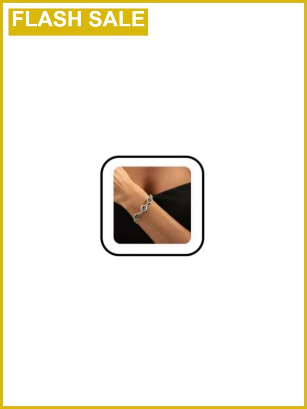 Smoky Gray Crystal Double Chain Bracelet Antique Silver Plated Link
